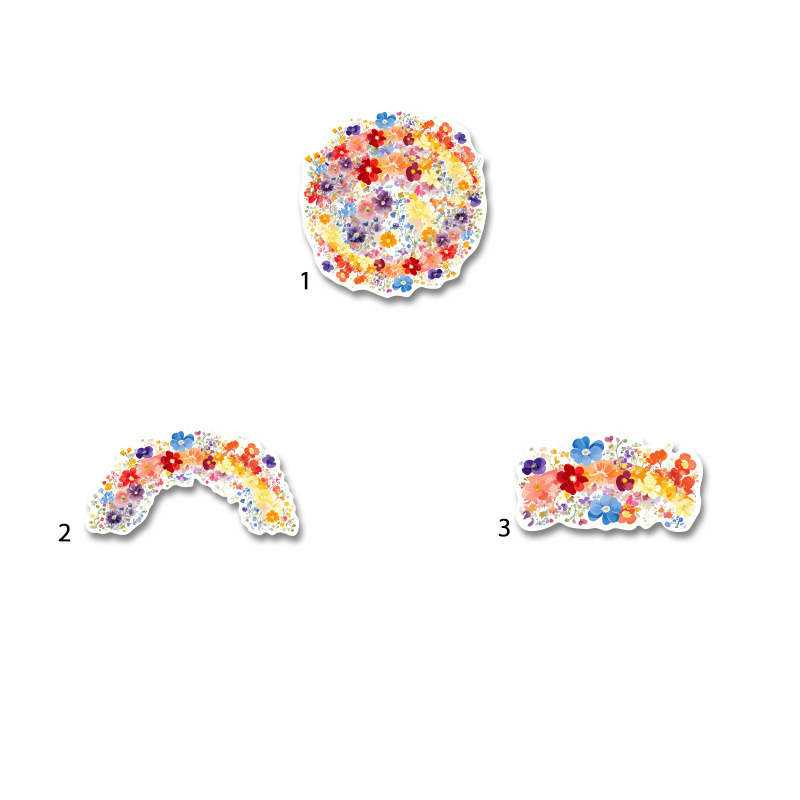 Διακοσμητική φιγούρα Floral 5cm Ξύλινη/1τμχ