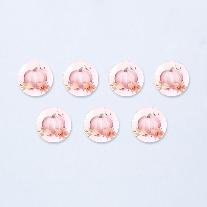 Ξύλινες Κονκάρδες Κολοκύθα / 8τμχ