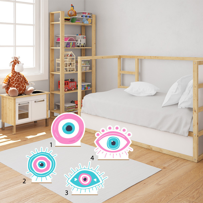 Διακοσμητική φιγούρα Μάτι Κορίτσι 20cm Ξύλινη με βάση/1 τμχ