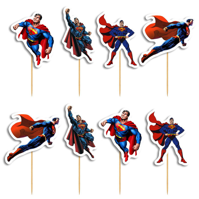 Cupcake toppers Superman 10cm / 8τμχ