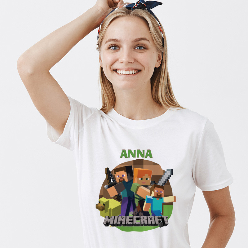 Γυναικείο T-shirt Minecraft για την Μαμά με όνομα