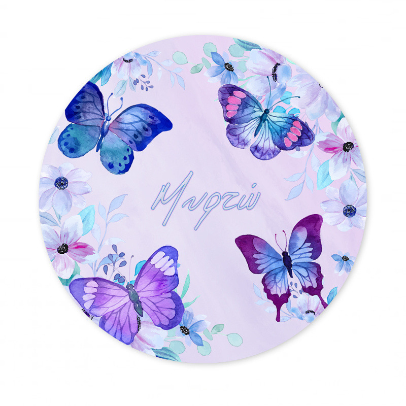 Αυτοκόλλητο με όνομα Πεταλούδες 27cm