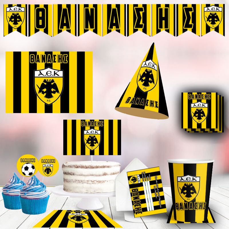 Σετ πάρτυ με όνομα ΑΕΚ XL / 8 ατόμων