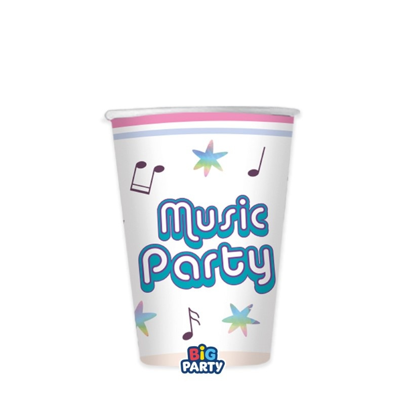 Ποτήρια Χάρτινα Music Party 250ml / 6 τεμ