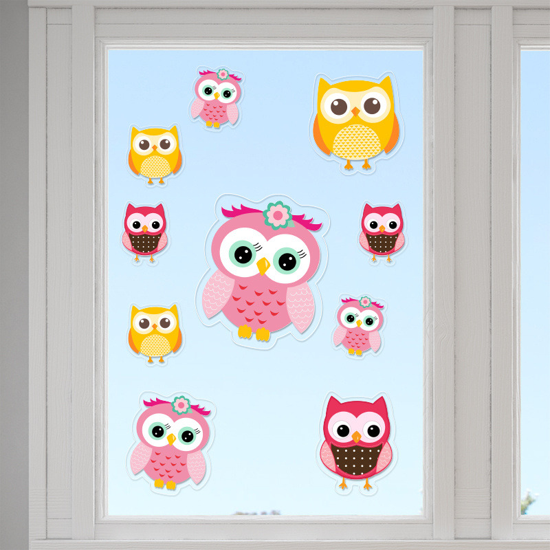 Αυτοκόλλητα τζαμιού Κουκουβάγιες /10 τμχ