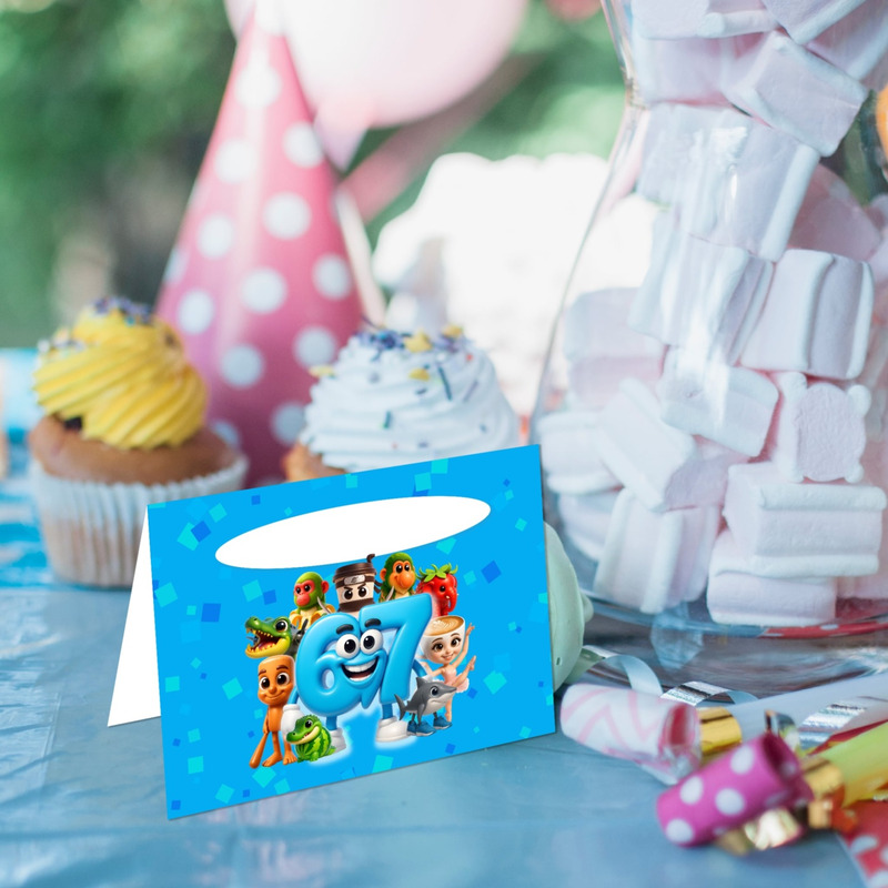 Καρτελάκι Μπουφέ 67 & Brainrot/ 6τμχ