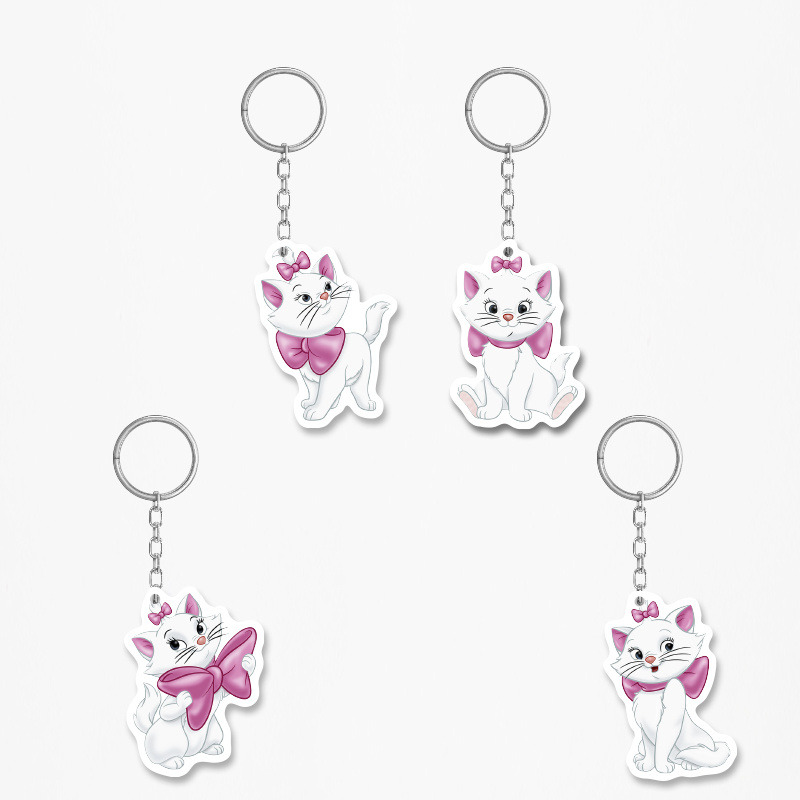 Ξύλινα Μπρελόκ Αριστόγατες Μαρί 5cm/ 4τμχ