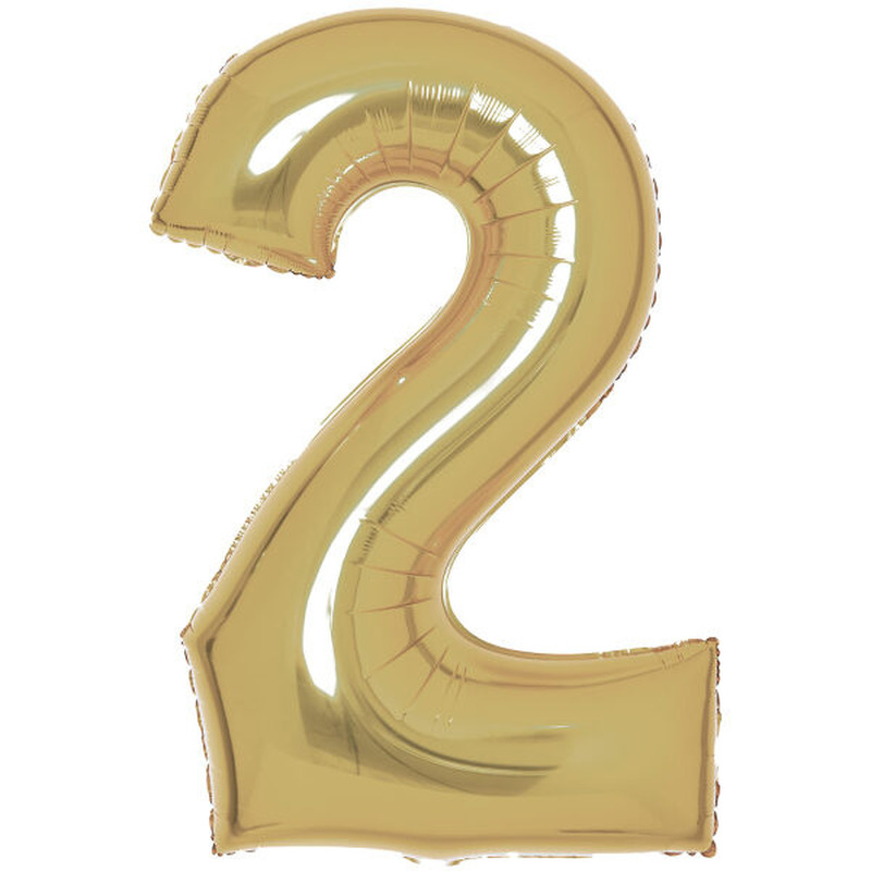 Μπαλόνι Φοιλ Νούμερο  2 Λευκόχρυσο - White Gold / 86 εκ