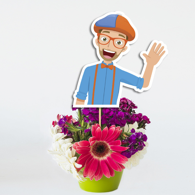 Διακοσμητικό Τοππερ Blippi χάρτινο για τον Μπουφέ/ 20cm