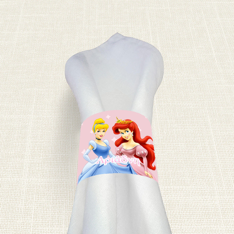 Δαχτυλίδι πετσέτας χάρτινο με όνομα Princess