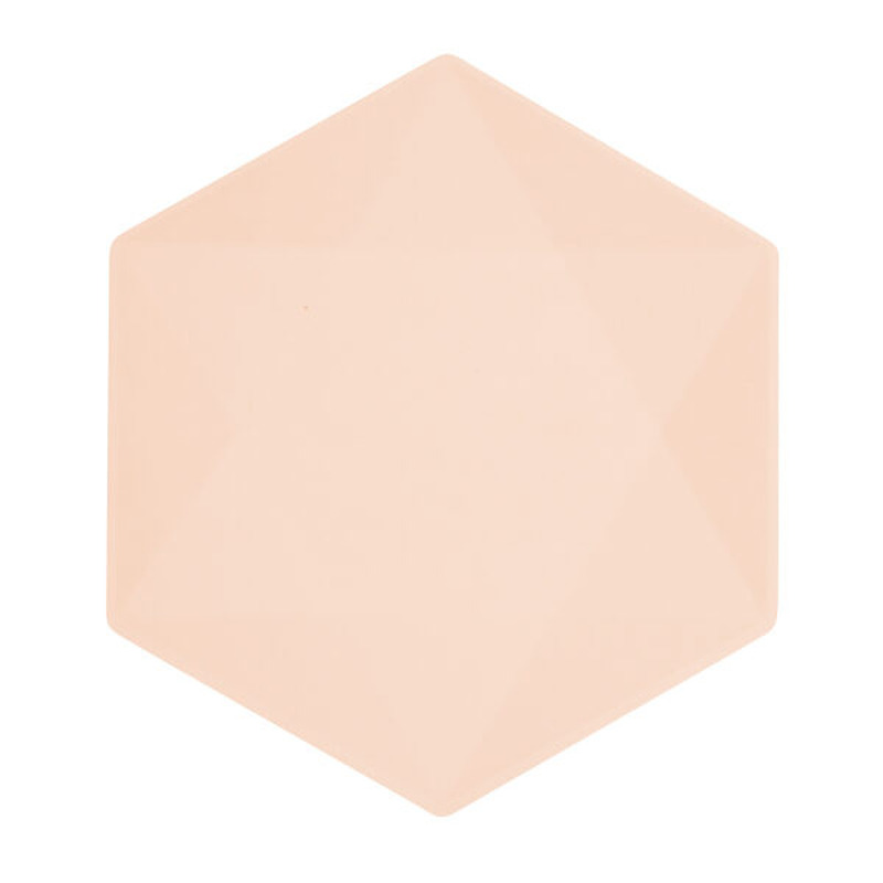 Πιάτα εξάγωνα Vert Decor Apricot 26.1 x 22.6 εκ - Σομόν Παστέλ / 6 τεμ