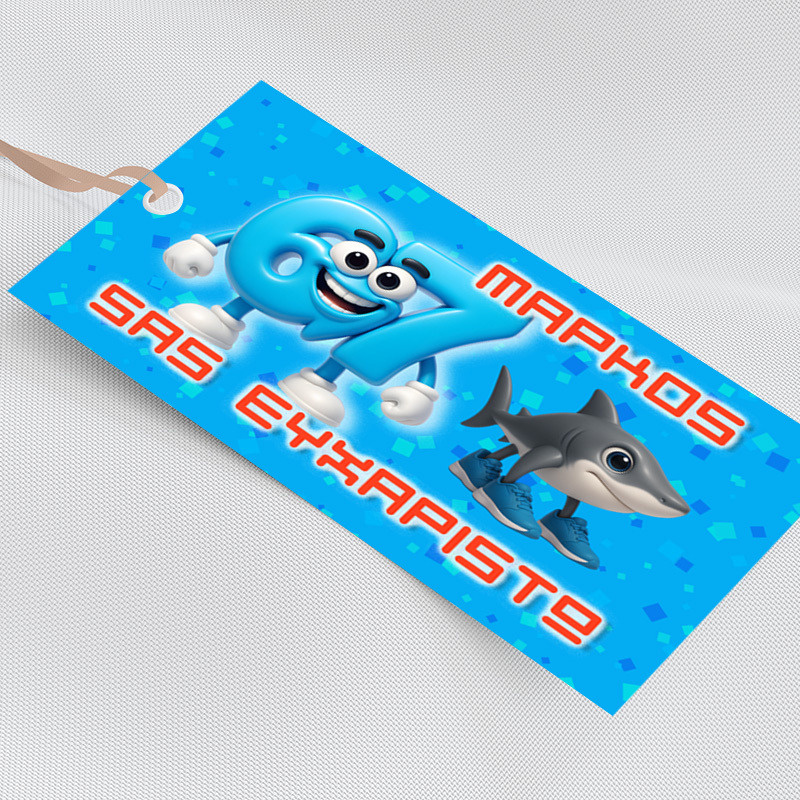 Ετικέτα δώρου χάρτινη με όνομα 67 & Brainrot / 5τμχ