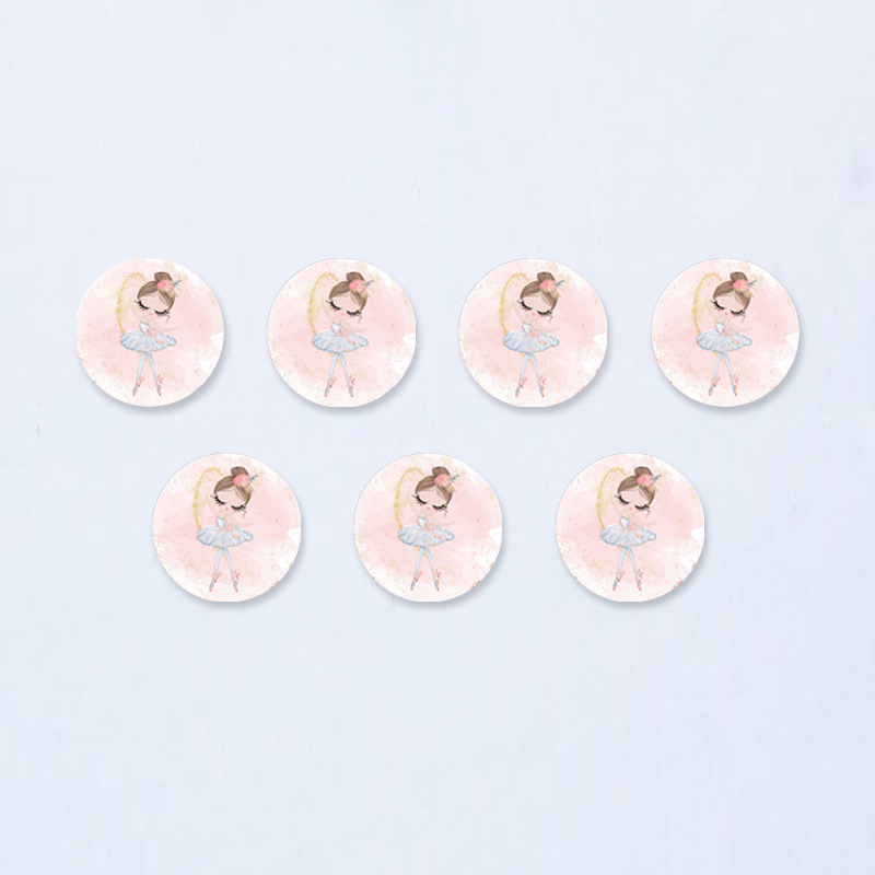 Ξύλινες Κονκάρδες Μπαλαρίνα Pastel / 8τμχ