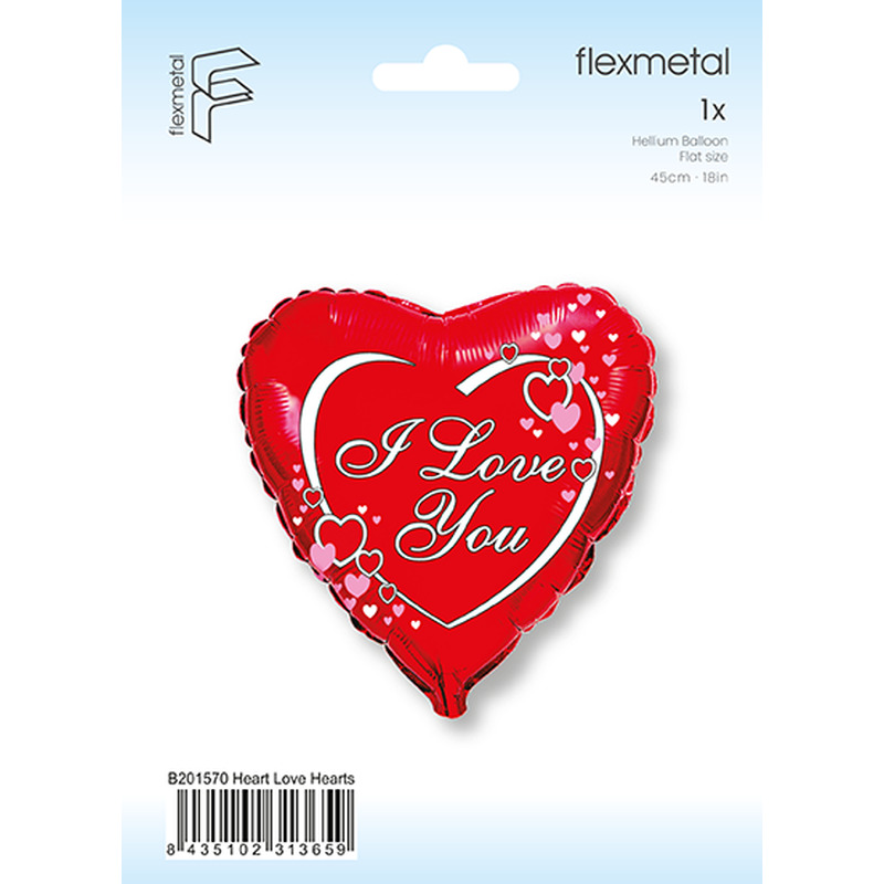 Μπαλόνι φοιλ 18 I love You Κόκκινο /46εκ - Συσκευασμένο