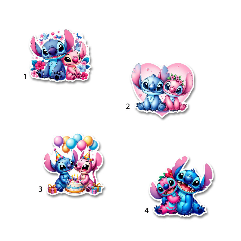 Διακοσμητική φιγούρα Stitch & Angel 5cm Ξύλινη/1τμχ