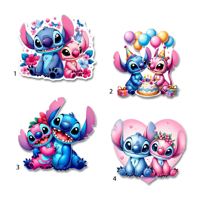 Διακοσμητική φιγούρα Stitch & Angel 10cm Ξύλινη/1τμχ