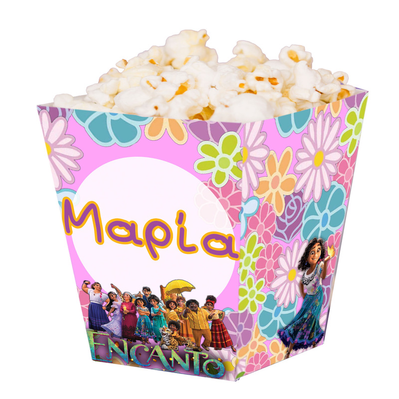 Κουτί Pop Corn με όνομα Encanto 15cmx9cmx9cm