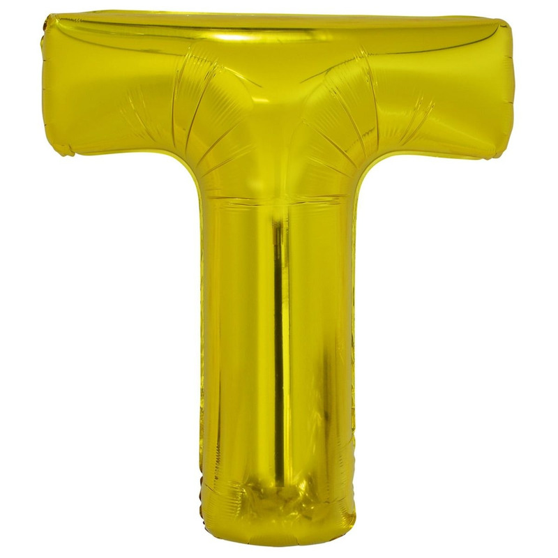 Μπαλόνι Φοιλ Σχήμα Γράμμα T Χρυσό