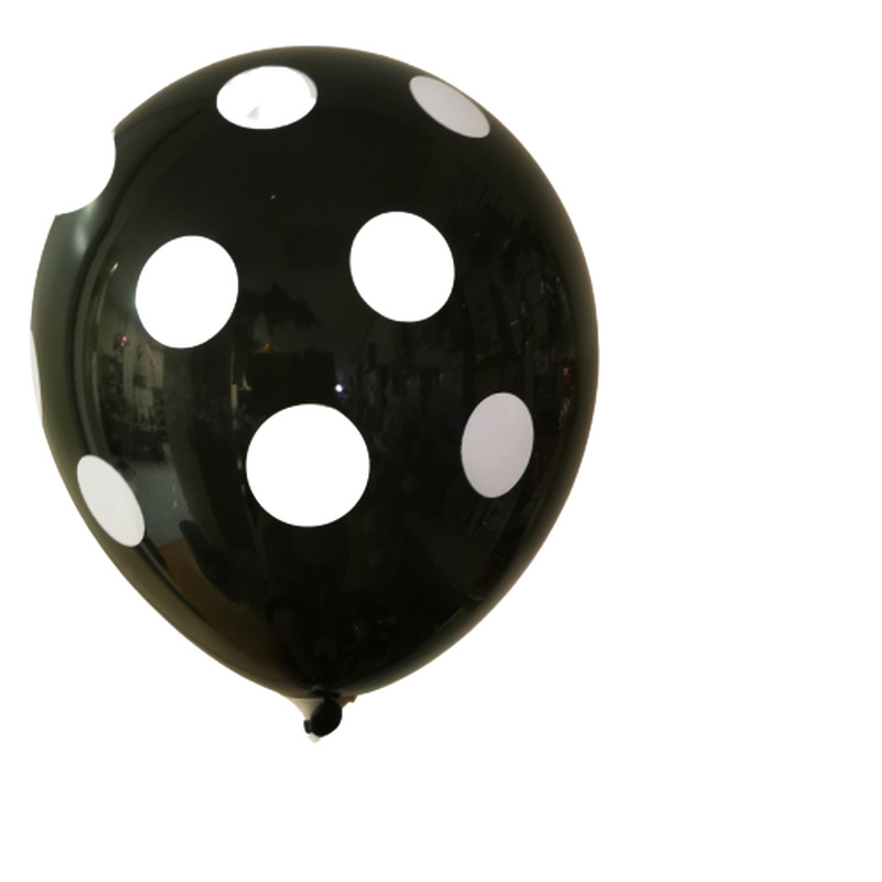 Μπαλόνια Pastel R100 Πουά Μαύρο /25 τεμ