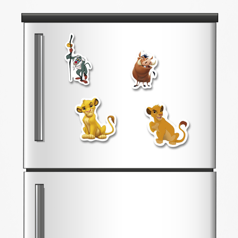 Ξύλινα μαγνητάκια Lion King 5cm/ 4τμχ