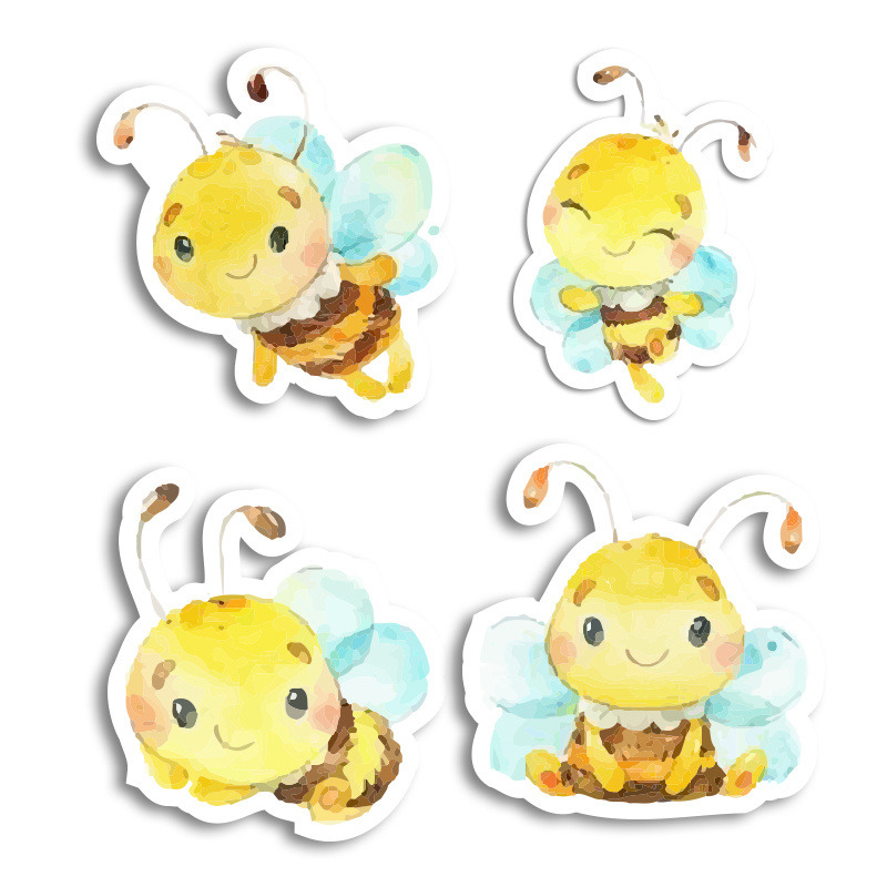 Αυτοκόλλητα Μέλισσα 10cm / 8τμχ