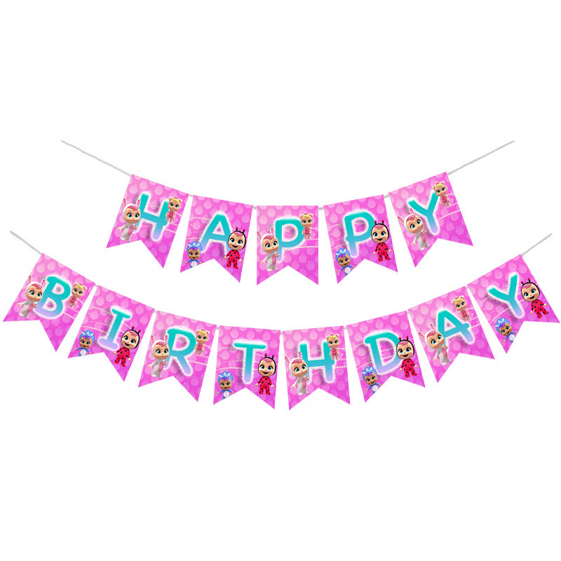 Γιρλάντα Γράμματα Κλαψουλίνια Happy Birthday