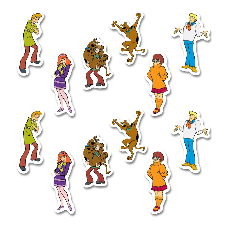 Αυτοκόλλητα Scooby-Doo 5cm / 8τμχ