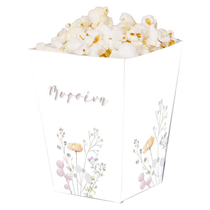 Κουτί Pop Corn με όνομα Floral Pastel 15cmx9cmx9cm