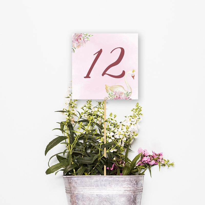 Αρίθμηση τραπεζιού Κύκνος τετράγωνο