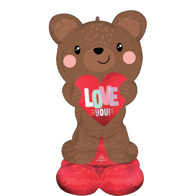 Μπαλόνι φοιλ AirLoonz Satin Brown Love Bear / 68εκ x 124εκ