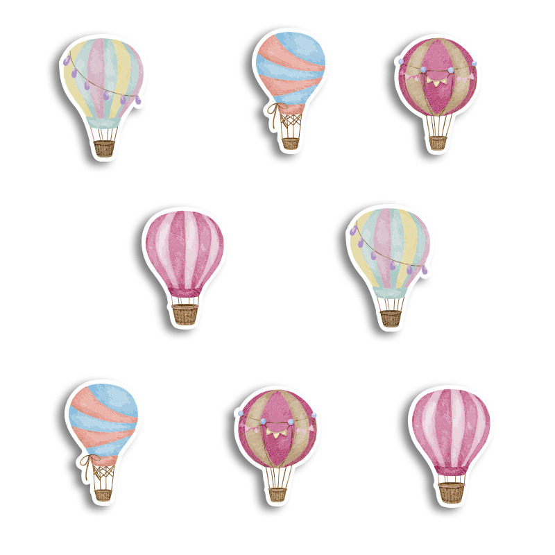 Αυτοκόλλητα Αερόστατο 5cm / 8τμχ