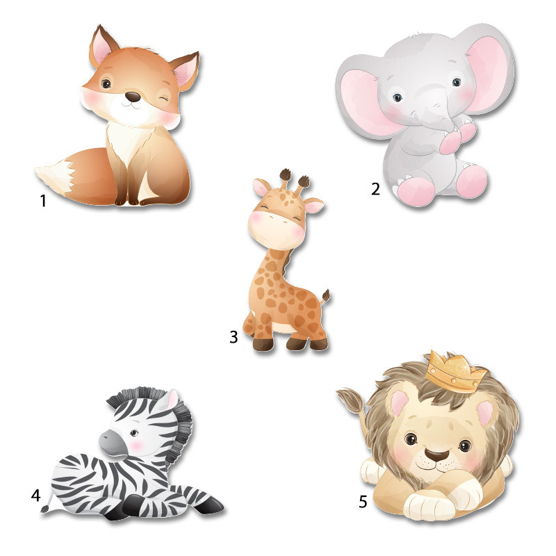 Διακοσμητική φιγούρα Ζωάκια ζούγκλας 10cm Ξύλινη/1τμχ