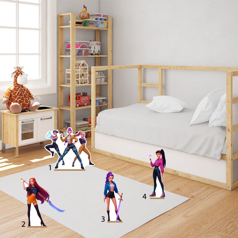 Διακοσμητική φιγούρα K-Pop Demon Hunters 50cm Ξύλινη με βάση/1 τμχ