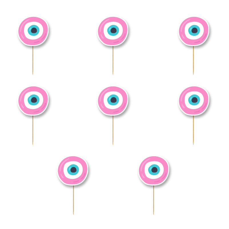 Οδοντογλυφίδες Μάτι Κορίτσι 5cm / 12τμχ