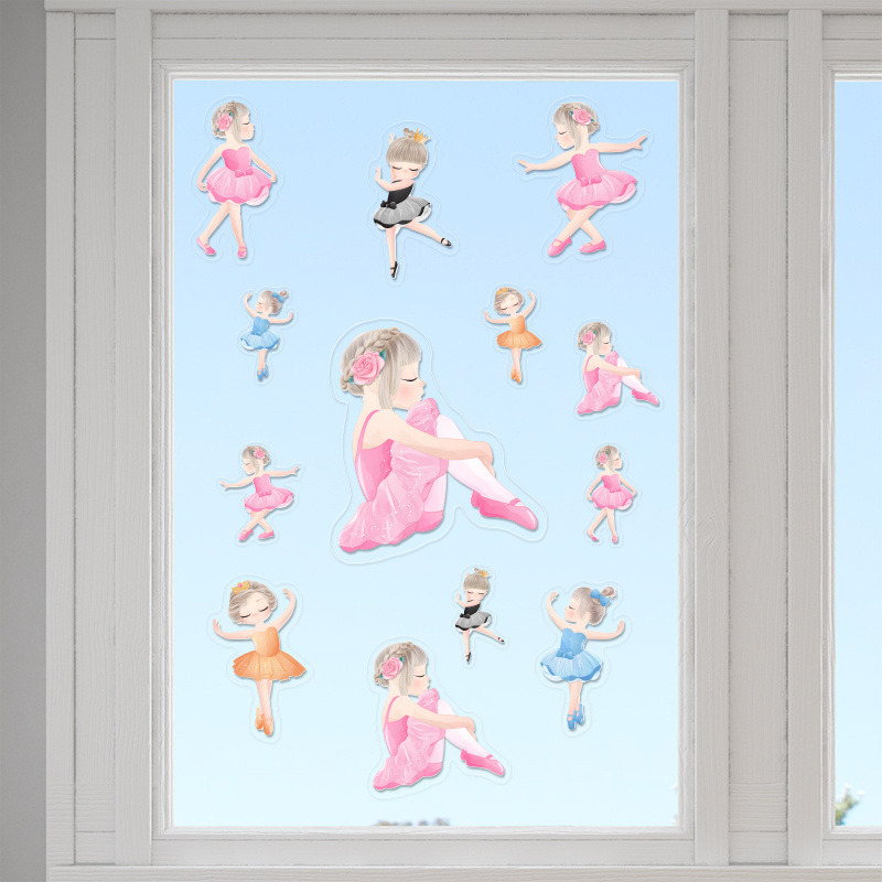 Αυτοκόλλητα τζαμιού Μπαλαρίνα /10 τμχ