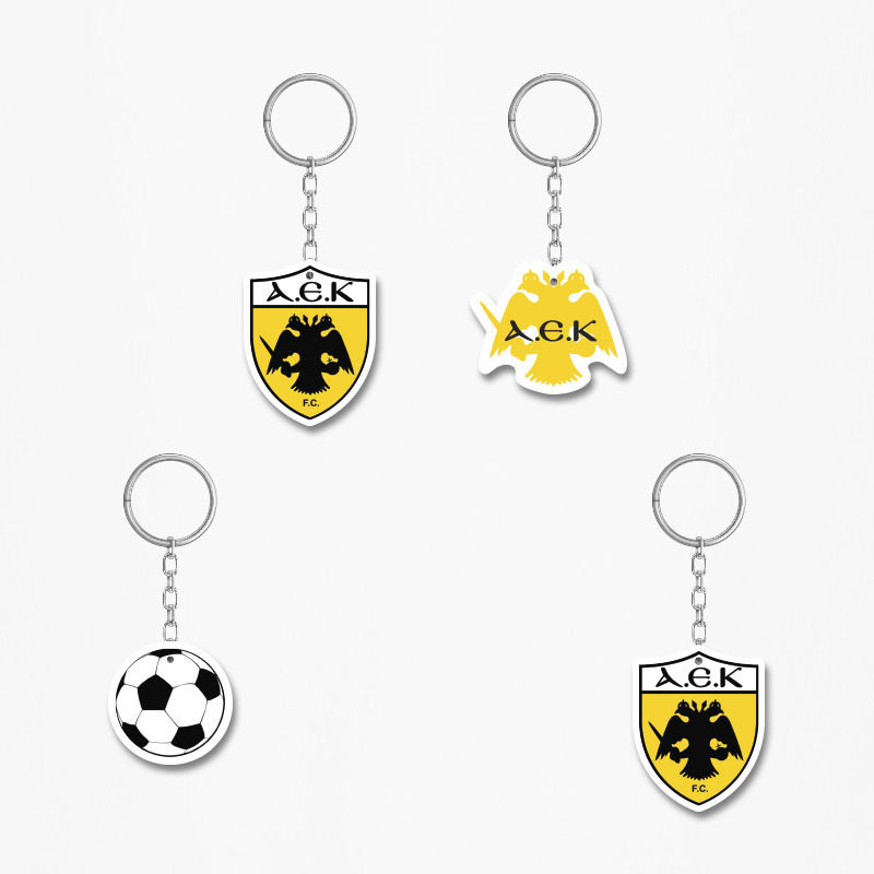 Ξύλινα Μπρελόκ ΑΕΚ 5cm/ 4τμχ