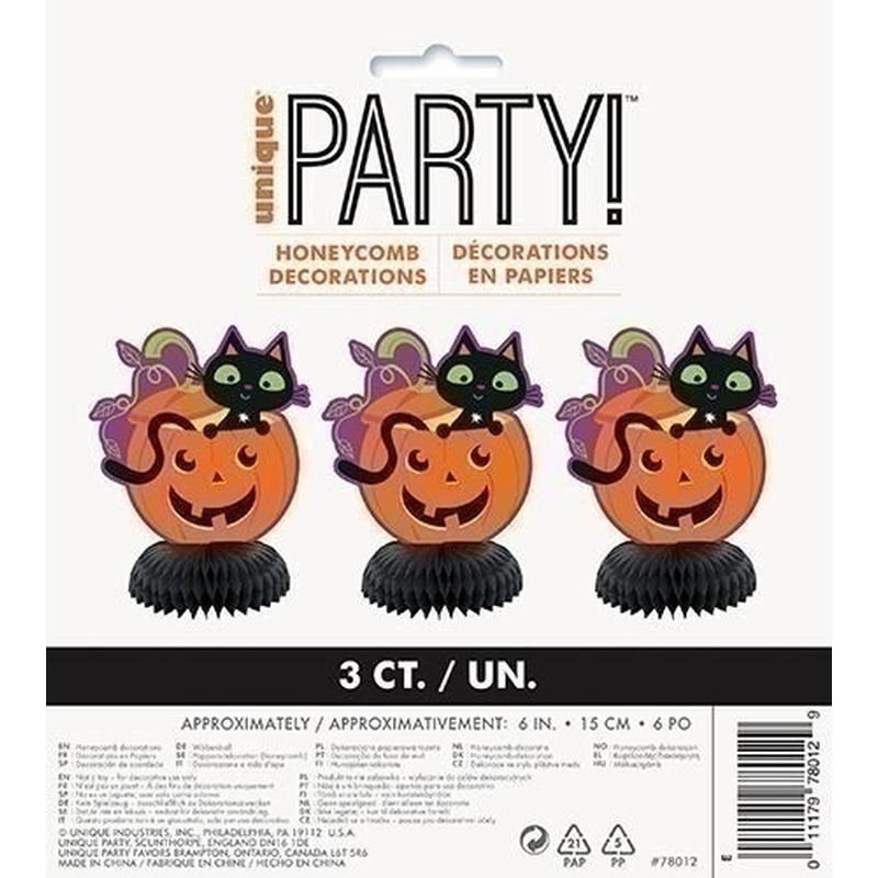 Διακόσμηση Τραπεζιού Μίνι Κολοκύθα & Γατάκι / 3 τεμ.