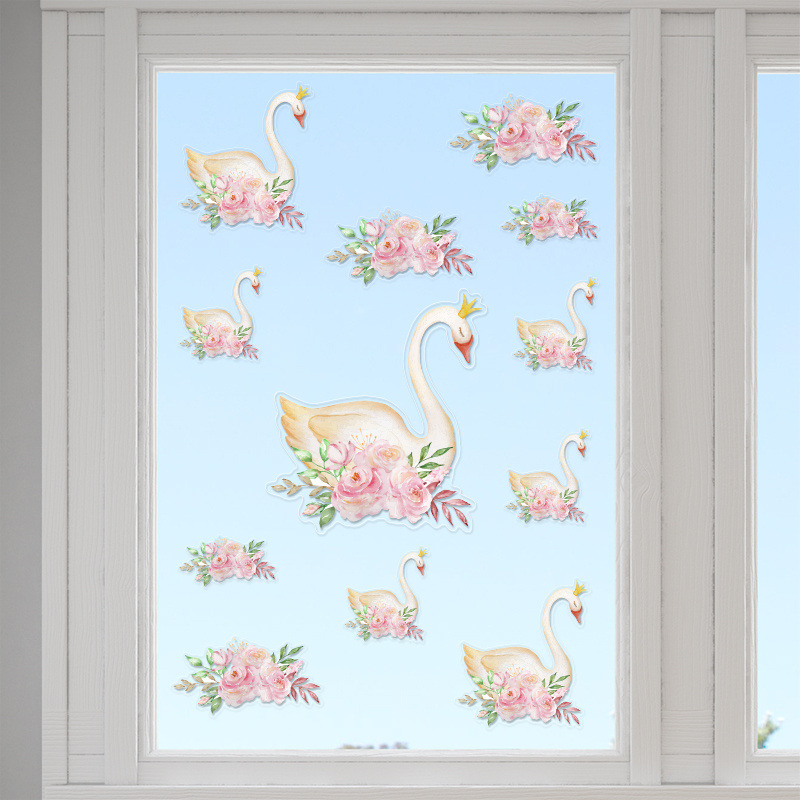 Αυτοκόλλητα τζαμιού Κύκνος /10 τμχ