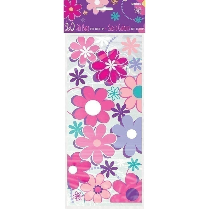 Τσάντες Δώρου με Λουλούδια Birthday Blossoms Cellophane Bags / 20 τεμ