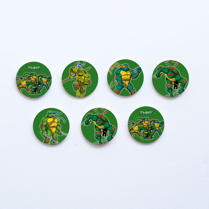 Ξύλινες Κονκάρδες Χελωνονιντζάκια / 8τμχ