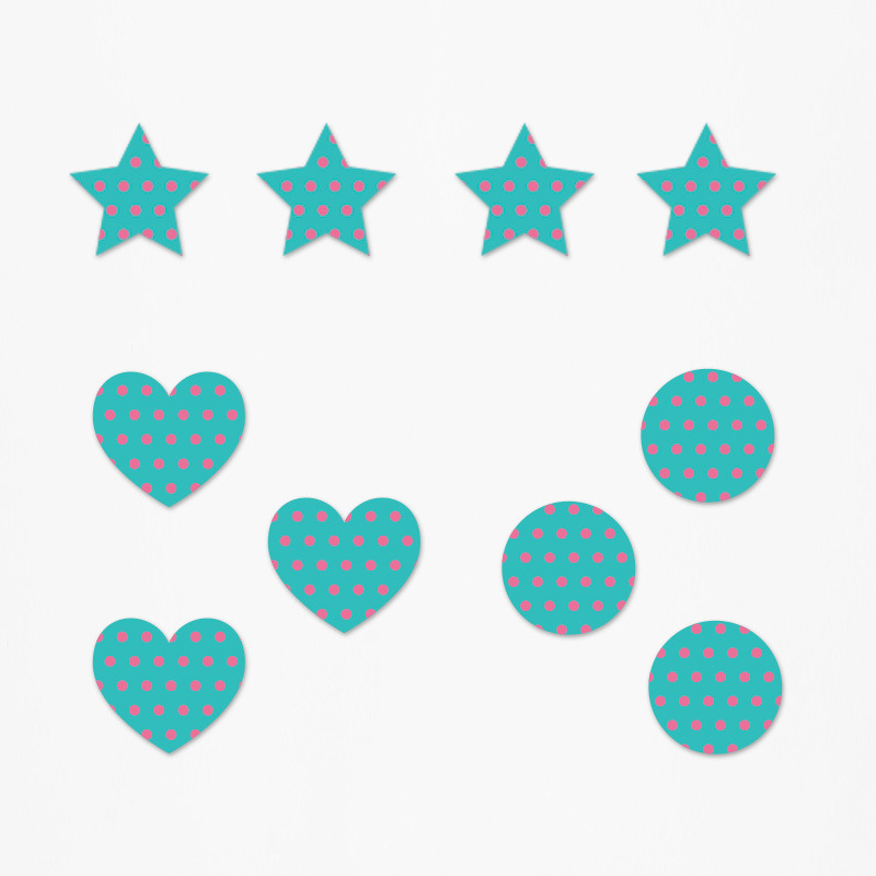 Ξύλινα διακοσμητικά Κλαψουλίνια Pattern mix/ 10τμχ(2cm)