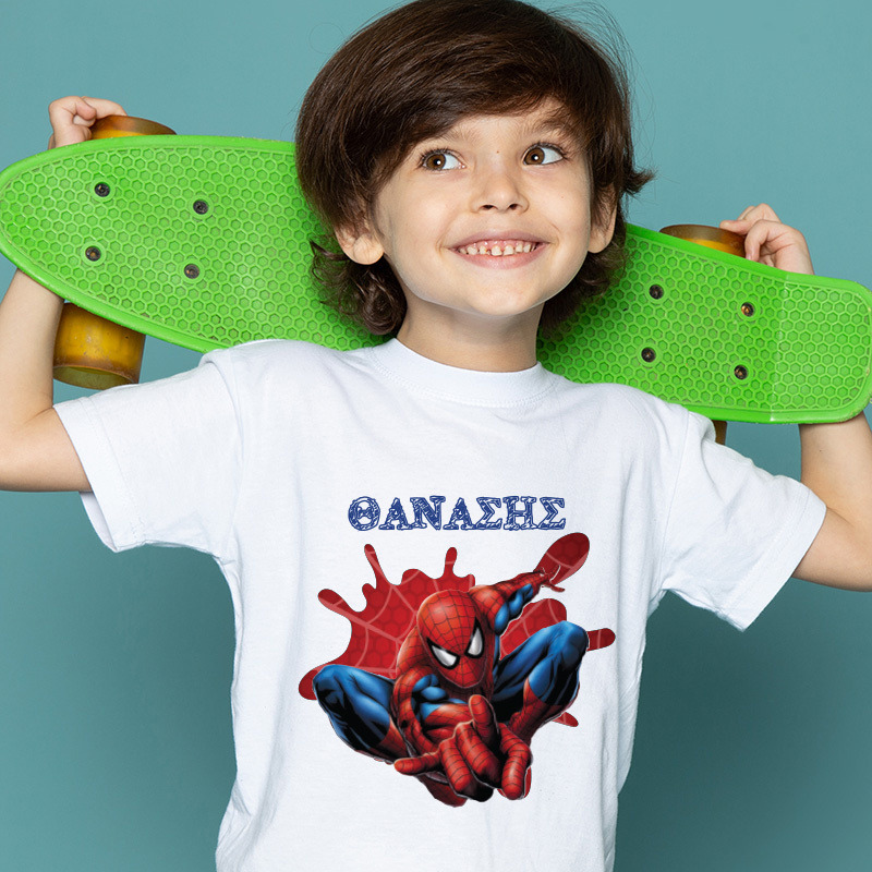 Παιδικό T-shirt Spider-Man για αγόρι με όνομα