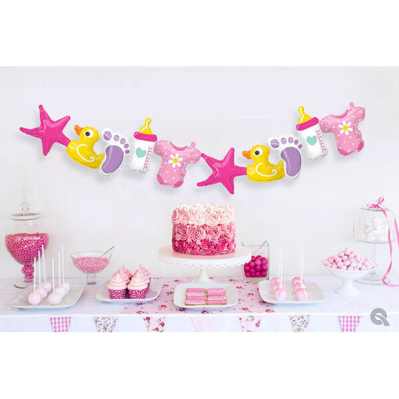 Γιρλάντα Φοιλ Baby Pink 104 εκ / 2 τεμ