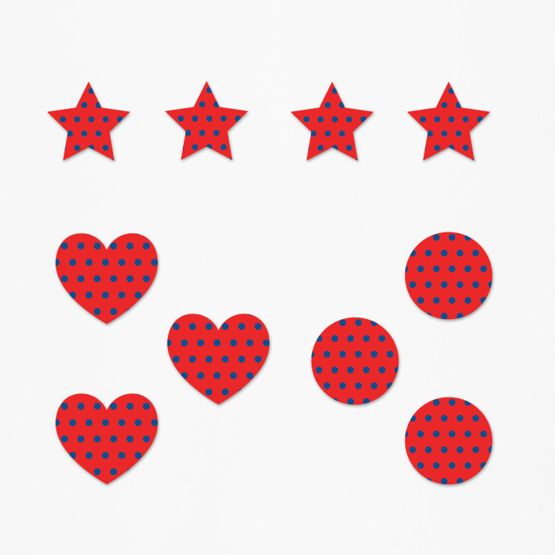 Ξύλινα διακοσμητικά Messi Pattern mix/ 10τμχ(2cm)