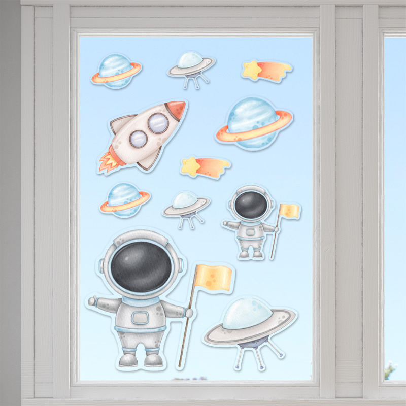 Αυτοκόλλητα τζαμιού Αστροναύτης /10 τμχ