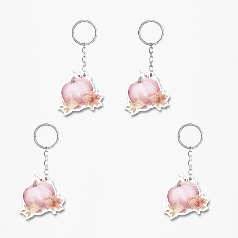 Ξύλινα Μπρελόκ Κολοκύθα 5cm/ 4τμχ