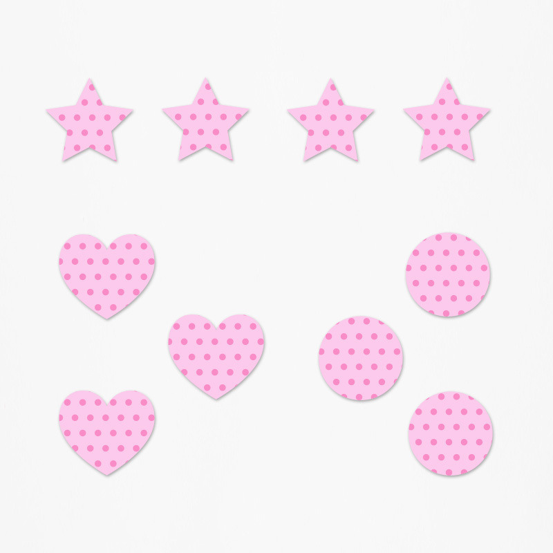 Ξύλινα διακοσμητικά Μάτι Κορίτσι Pattern mix/ 10τμχ(2cm)