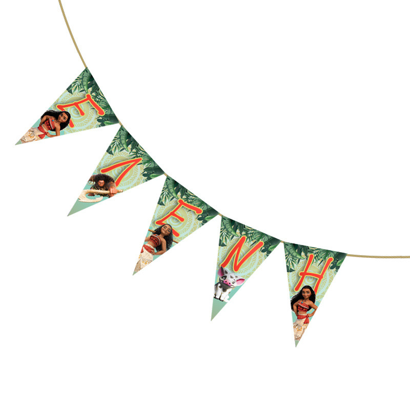 Σημαιάκια με όνομα Moana τρίγωνα