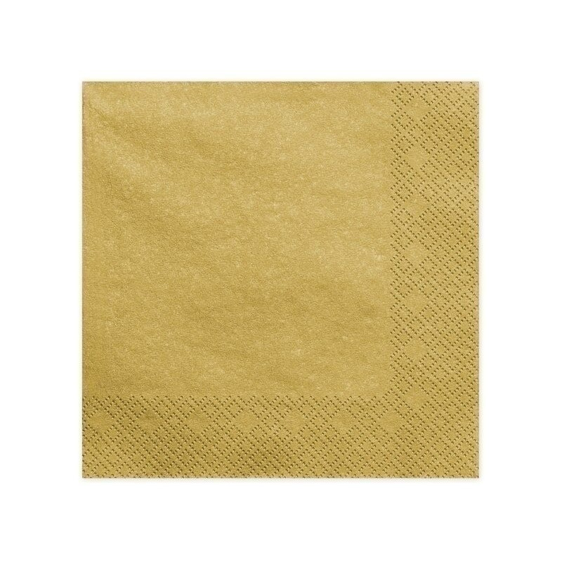 Χαρτοπετσέτες Φαγητού Χρυσό 40x40εκ / 20 τεμ.