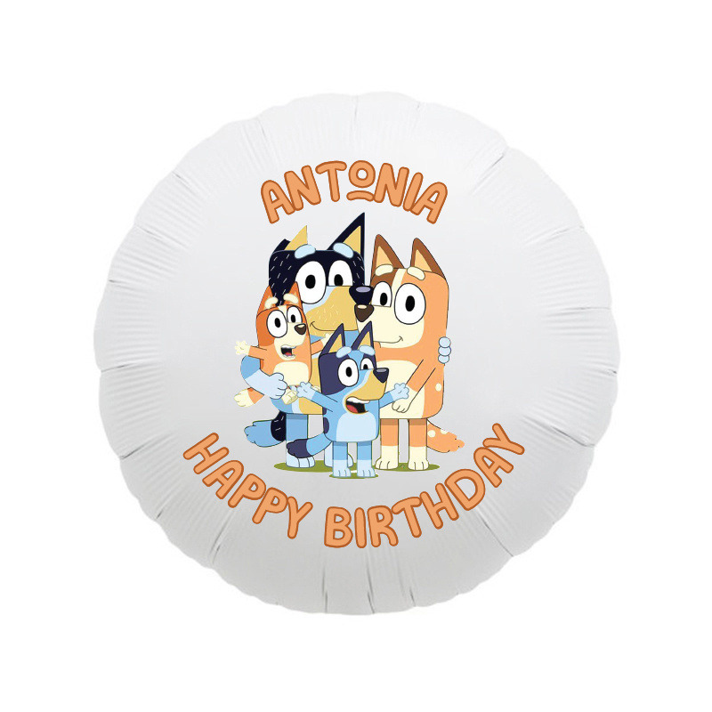 Μπαλόνι Φόιλ Bluey με όνομα κύκλος / 43cm